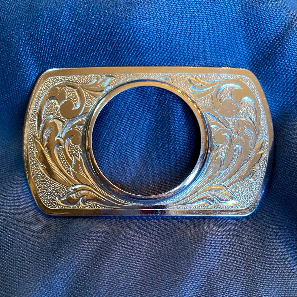 Vintage 1970’s Silver Half Dollar Belt Buckle